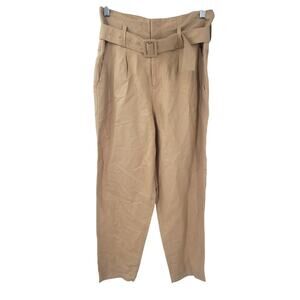 A NEW DAY Tan Linen Blend Dress Pants Womens Size 6